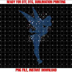 Disney Peter Pan Tinkerbell Americana Shadow Graphic Shirt PNG, DTF, DTG, Sublimation Design