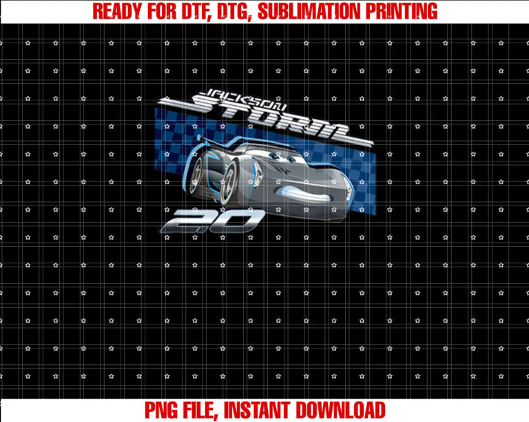 Disney Pixar Cars Jackson Storm 20 Shirt PNG, DTF, DTG, Sublimation Design