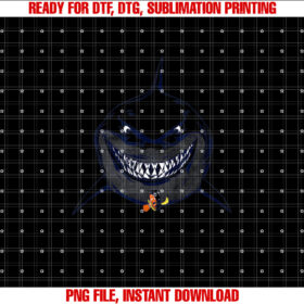 Disney Pixar Finding Nemo Hello Bruce Big Chest Portrait Shirt PNG, DTF, DTG, Sublimation Design