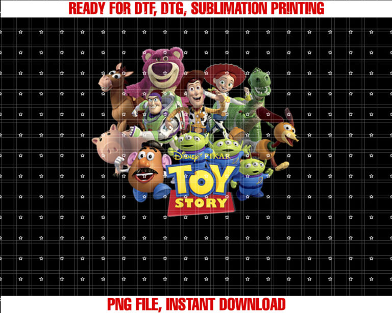 Disney Pixar Toy Story Buzz Woody  Jessie Toys Running Shirt PNG, DTF, DTG, Sublimation Design
