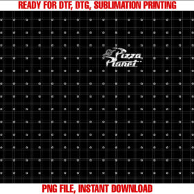 Disney Pixar Toy Story Pizza Planet Left Chest Logo Shirt PNG, DTF, DTG, Sublimation Design