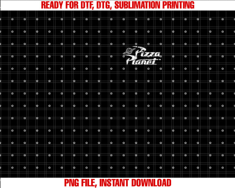 Disney Pixar Toy Story Pizza Planet Left Chest Logo Shirt PNG, DTF, DTG, Sublimation Design