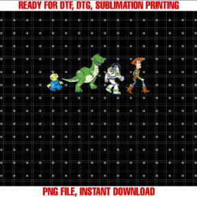 Disney Pixar Toy Story Toy Crossing Characters Group Shot Shirt PNG, DTF, DTG, Sublimation Design