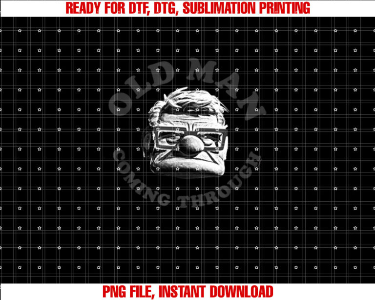 Disney Pixar Up Old Man Coming Through Vintage Carl Face Shirt PNG, DTF, DTG, Sublimation Design