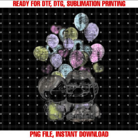 Disney Pixar Up Valentines Day Carl And Ellie Heart Vintage Shirt PNG, DTF, DTG, Sublimation Design