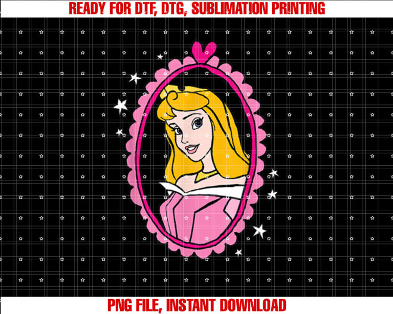 Disney Princess Sleeping Beauty Aurora Portrait Shirt PNG, DTF, DTG, Sublimation Design