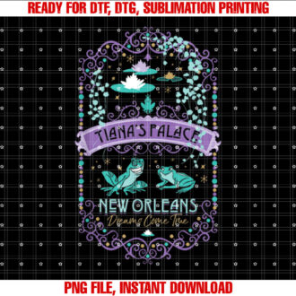 Disney Princess and the Frog Tianas Palace Graphic Shirt PNG, DTF, DTG, Sublimation Design