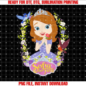 Disney Sofia the First Sofia Flower Border Shirt PNG, DTF, DTG, Sublimation Design