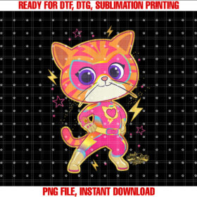Disney SuperKitties SuPurr Charged Ginny Heroic Poster Shirt PNG, DTF, DTG, Sublimation Design