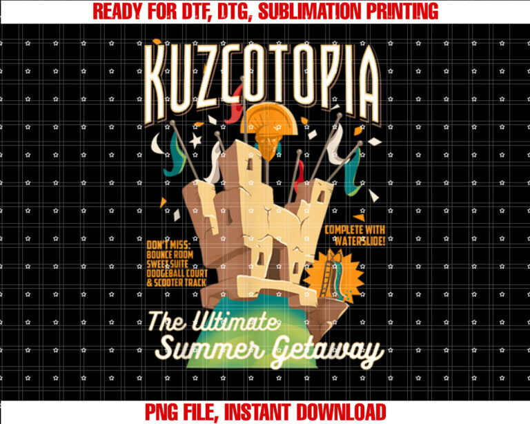 Disney The Emperors New Groove Greeting From Kuzcotopia Shirt PNG, DTF, DTG, Sublimation Design