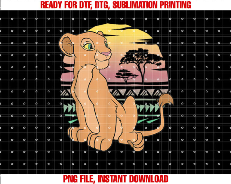 Disney The Lion King 90s Nala Shirt PNG, DTF, DTG, Sublimation Design