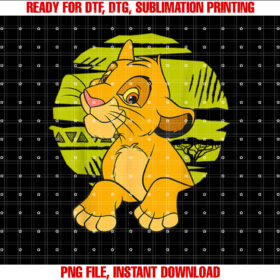 Disney The Lion King Young Simba Paws Green 90s Shirt PNG, DTF, DTG, Sublimation Design