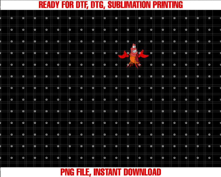 Disney The Little Mermaid Sebastian Crab Pocket Icon Shirt PNG, DTF, DTG, Sublimation Design