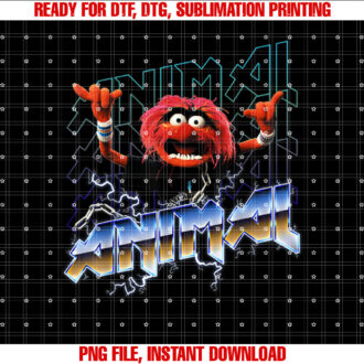 Disney The Muppets Animal Vintage Rock Metal Poster Shirt PNG, DTF, DTG, Sublimation Design