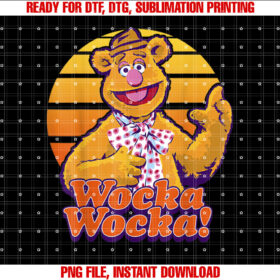 Disney The Muppets Fozzie Bear Wocka Wocka Portrait Shirt PNG, DTF, DTG, Sublimation Design