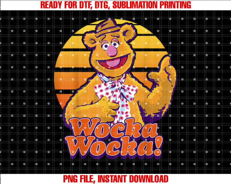 Disney The Muppets Fozzie Bear Wocka Wocka Portrait Shirt PNG, DTF, DTG, Sublimation Design