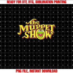 Disney The Muppets Show Kermit Neon Big Chest Text Logo V2 Shirt PNG, DTF, DTG, Sublimation Design