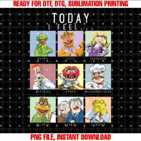 Disney The Muppets Today I Feel Box Up Character Portraits Shirt PNG, DTF, DTG, Sublimation Design