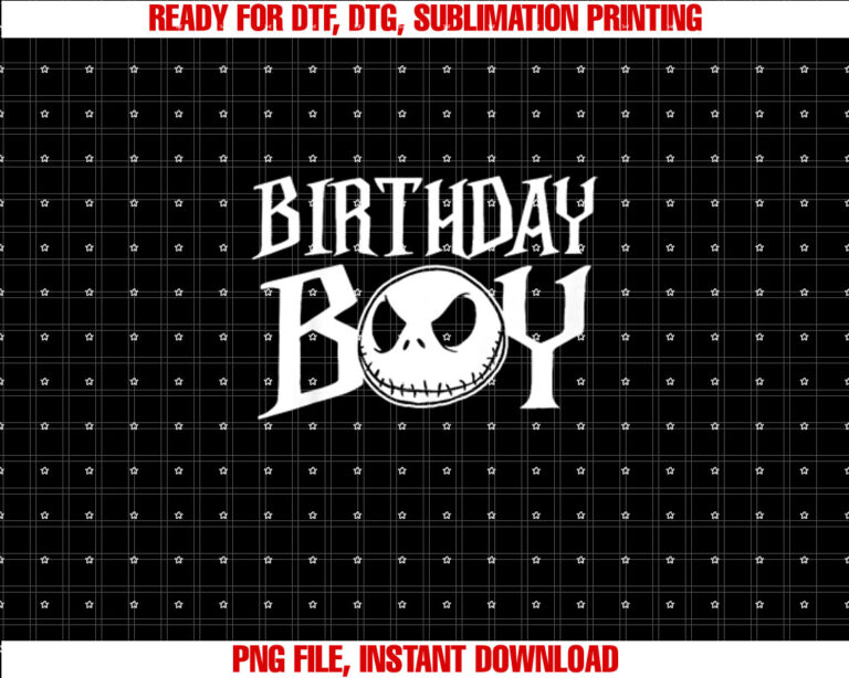 Disney The Nightmare Before Christmas Birthday Boy Youth Shirt PNG, DTF, DTG, Sublimation Design