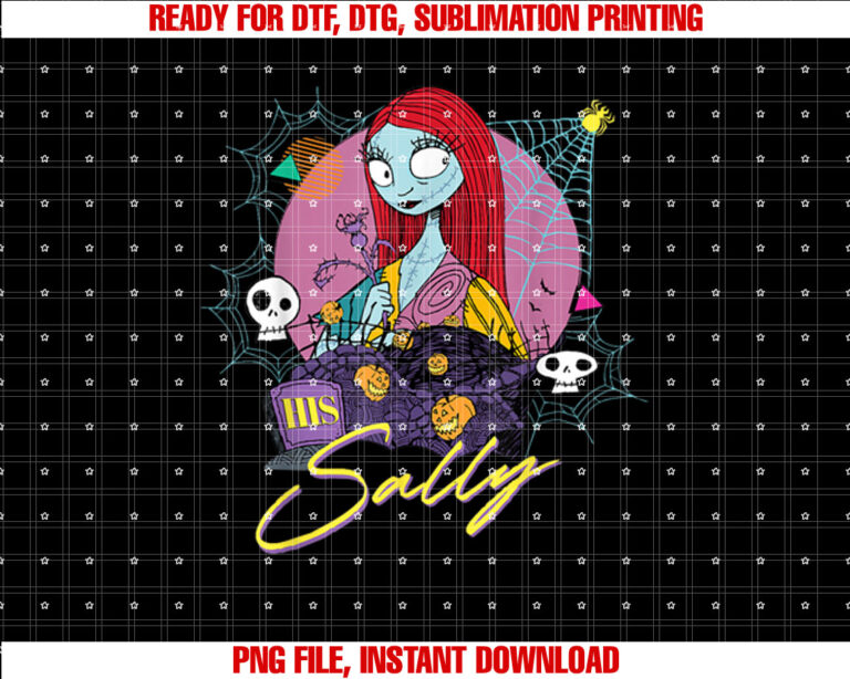 Disney The Nightmare Before Christmas Matching His Sally Shirt PNG, DTF, DTG, Sublimation Design