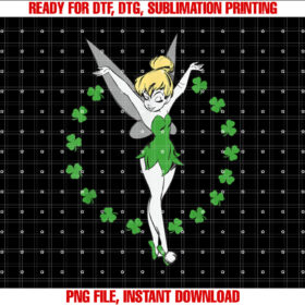 Disney Tinker Bell Ring of Shamrocks St Patricks Day Shirt PNG, DTF, DTG, Sublimation Design