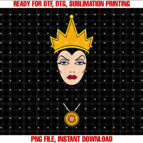 Disney Villains Evil Queen Big Face Shirt PNG, DTF, DTG, Sublimation Design