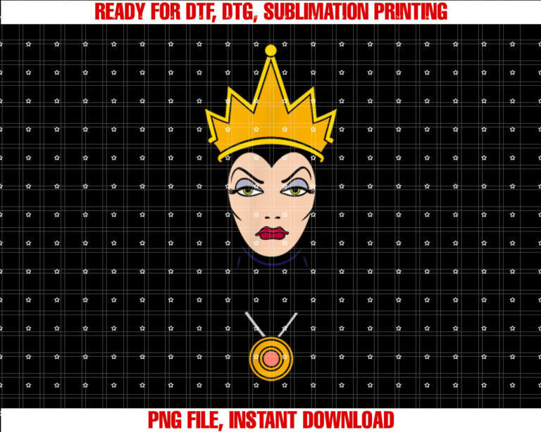 Disney Villains Evil Queen Big Face Shirt PNG, DTF, DTG, Sublimation Design