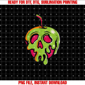 Disney Villains Retro Halloween Evil Queens Poisoned Apple Shirt PNG, DTF, DTG, Sublimation Design