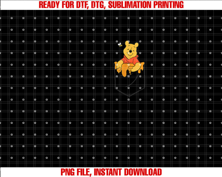 Disney Winnie the Pooh Hunny in My Pocket Shirt PNG, DTF, DTG, Sublimation Design