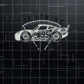 Disney and Pixars Cars Lightning McQueen Profile RustEze Shirt PNG, DTF, DTG, Sublimation Design