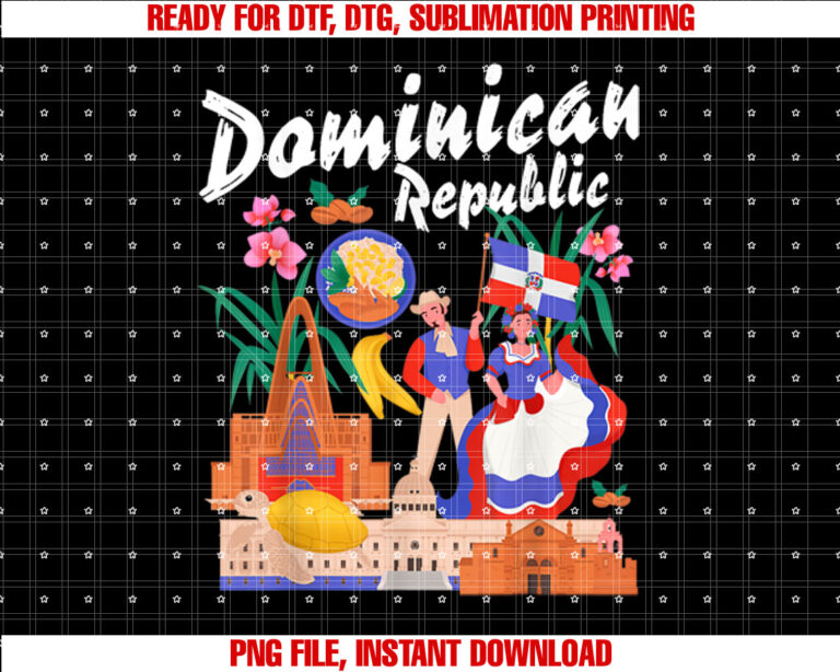 Dominican Republic Fancy Dress Ideas For Kids Dominican Shirt PNG, DTF, DTG, Sublimation Design
