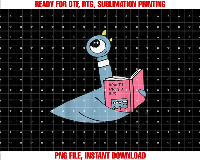 Driven To Read Pigeon Library Reading Books Reader Shirt PNG, DTF, DTG, Sublimation Design