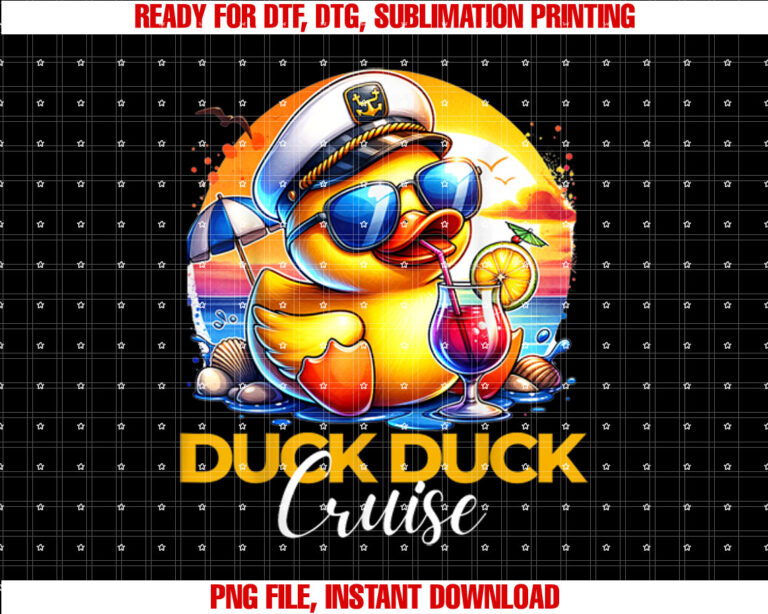 Duck Duck Cruise Funny Family Cruising Matching Group Shirt PNG, DTF, DTG, Sublimation Design