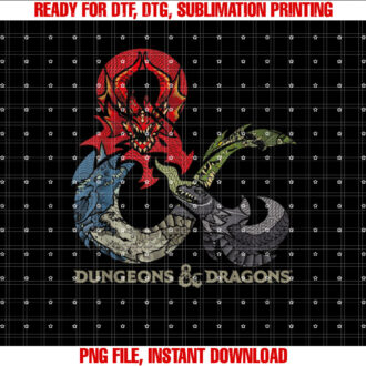 Dungeons  Dragons Dragon Ampersand Logo Shirt PNG, DTF, DTG, Sublimation Design
