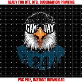 Eagle Funny Game Day  Shirt PNG, DTF, DTG, Sublimation Design