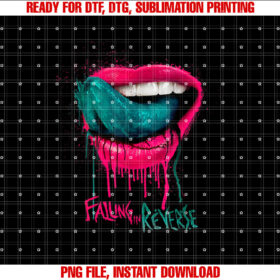 Falling In Reverse womens Official Merchandise  Lips Shirt PNG, DTF, DTG, Sublimation Design