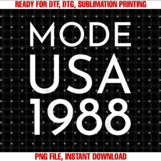 Fashion USA 1988 Mass Tour Shirt PNG, DTF, DTG, Sublimation Design