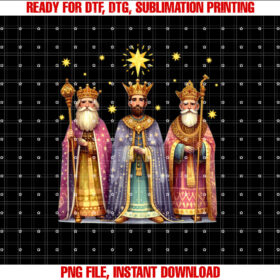 Feliz Dia De Reyes Epiphany Three Kings Day Los Reyes Magos  Shirt PNG, DTF, DTG, Sublimation Design