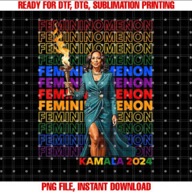 Femininomenon Funny Kamala Harris Shirt PNG, DTF, DTG, Sublimation Design
