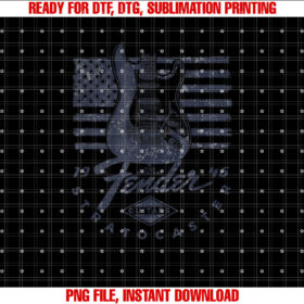 Fender 1946 Stratocaster American Flag Backdrop Shirt PNG, DTF, DTG, Sublimation Design