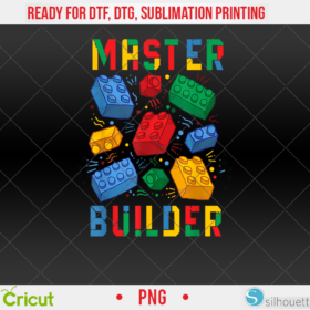 Brick Builder Funny Blocks Building Master Builder  Shirt PNG, DTF, DTG, Sublimation Design