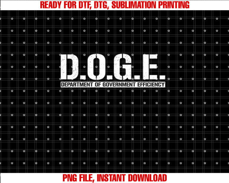 Doge Doge Department of Government Efficiency S Shirt  PNG, DTF, DTG, Sublimation Design