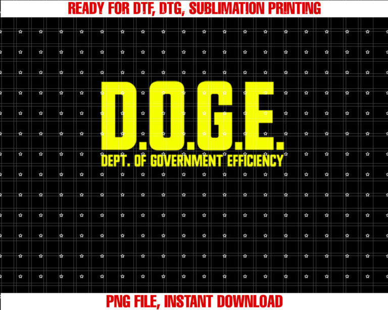 Doge Department of Government Efficiency Doge Shirt  PNG, DTF, DTG, Sublimation Design