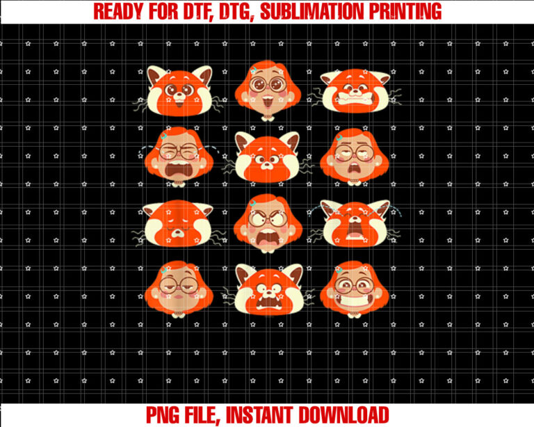 Disney PIXAR Turning Red Mei Red Panda Growing Pains Shirt PNG, DTF, DTG, Sublimation Design