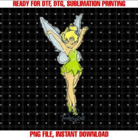 Disney Peter Pan Tinker Bell Watercolor Sketch Shirt PNG, DTF, DTG, Sublimation Design