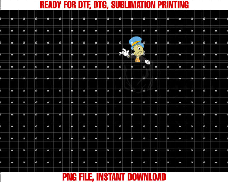 Disney Pinocchio Jiminy Cricket Faux Pocket Shirt PNG, DTF, DTG, Sublimation Design