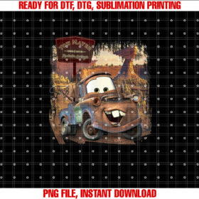 Disney Pixar Cars Tow Mater Welcome To Radiator Springs Shirt PNG, DTF, DTG, Sublimation Design