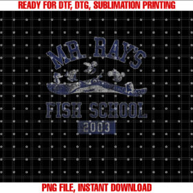 Disney Pixar Finding Nemo Mr Rays Fish School 2003 Poster Shirt PNG, DTF, DTG, Sublimation Design