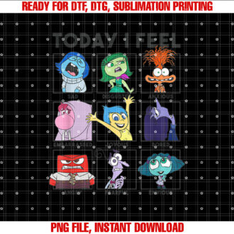 Disney Pixar Inside Out 2 Today I Feel Vintage Panels Shirt PNG, DTF, DTG, Sublimation Design