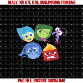 Disney Pixar Inside Out Every Day Is Full Of Emotions Group Shirt PNG, DTF, DTG, Sublimation Design